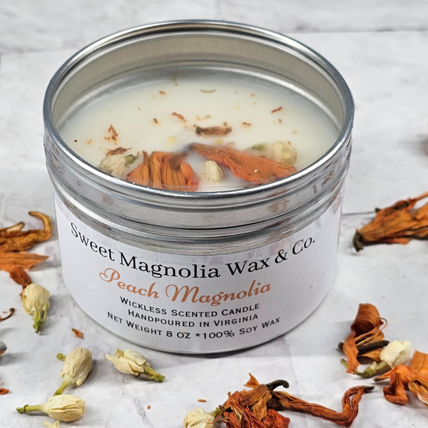 Peach Magnolia Wickless Candle